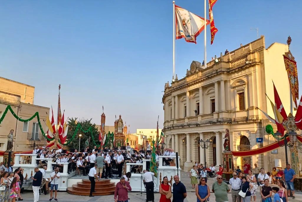 Brass band during the Santa Marija celebrations in Malta